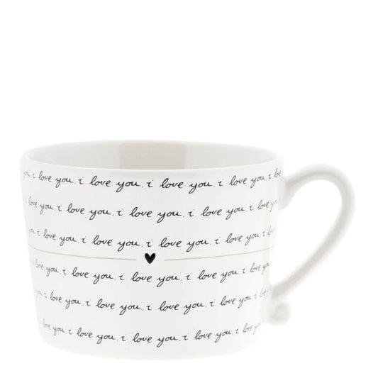 Bastion Collections Tasse Weiss mit „I Love You“ – Vorderansicht
