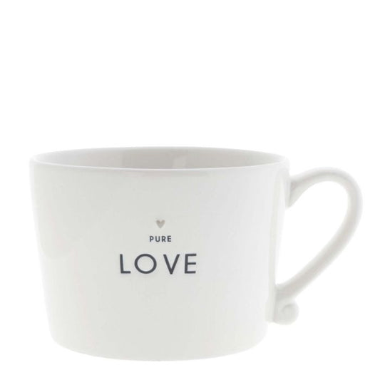 Bastion Collections Tasse Weiss mit „Pure Love“ – Vorderansicht
