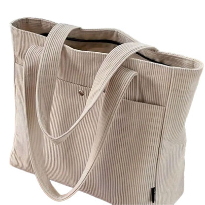 Cord Shopper Creme