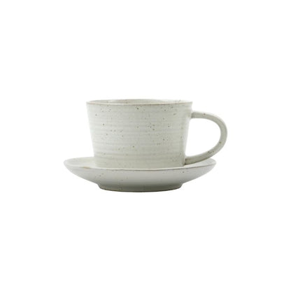Kaffeetasse mit Untertasse aus der Serie Pion von House Doctor, grau-weiss