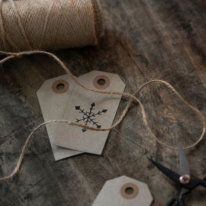 IB Laursen Papier-Anhängeschilder Graunatur 10er Set B 6 × H 3 cm skandinavisches Design