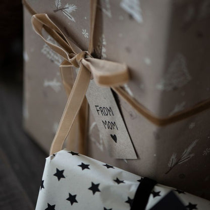 IB Laursen Anhängeschilder Graunatur 10er Set B 6 × H 3 cm für Geschenke und Dekoration