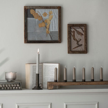 IB Laursen Celia Paraffin-Kerze skandinavisches Design Leinengrau - Ambiente