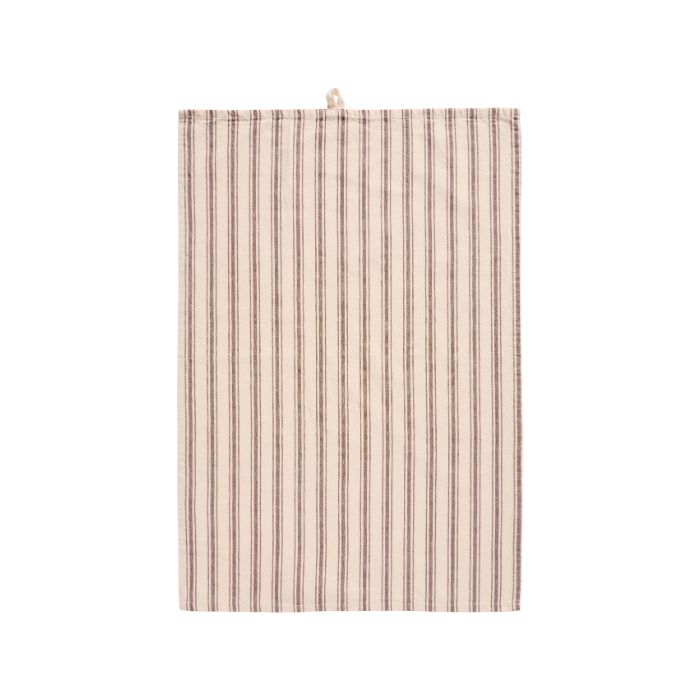 IB Laursen Geschirrtuch Erling natur mit braunen Streifen