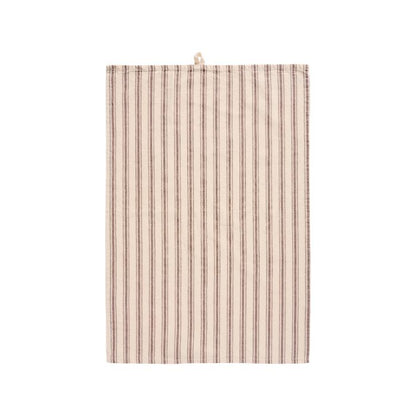 IB Laursen Geschirrtuch Erling natur mit braunen Streifen