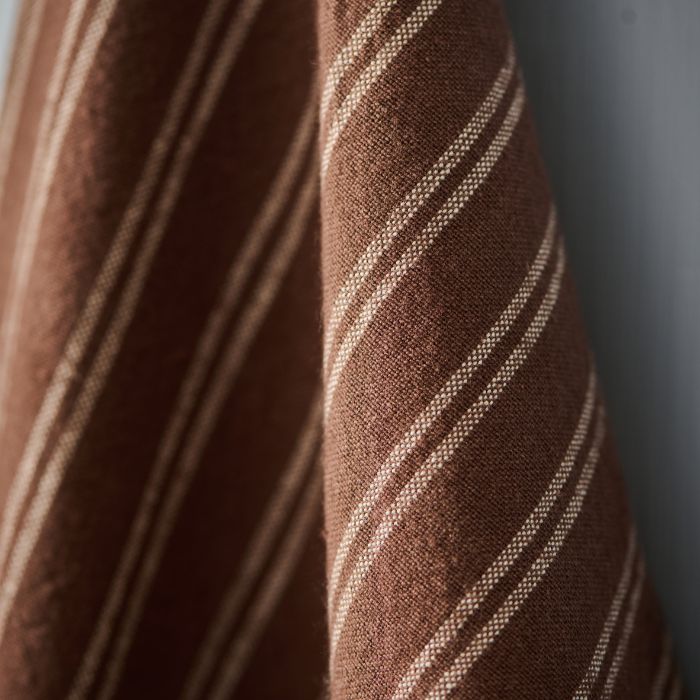 IB Laursen Baumwoll-Geschirrtuch Ernst Dunkelbraun/Natur