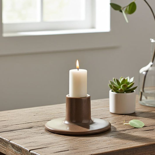 IB Laursen Kerzenhalter Fenja braun aus Steingut bei Mekea