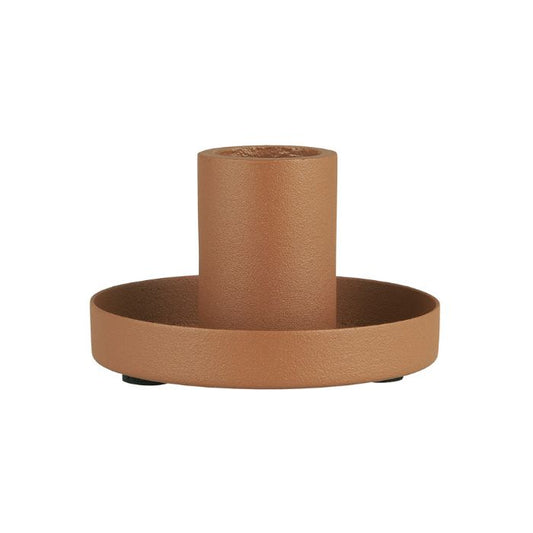 IB Laursen Kerzenhalter ziegelfarben aus Aluminium und Eisen