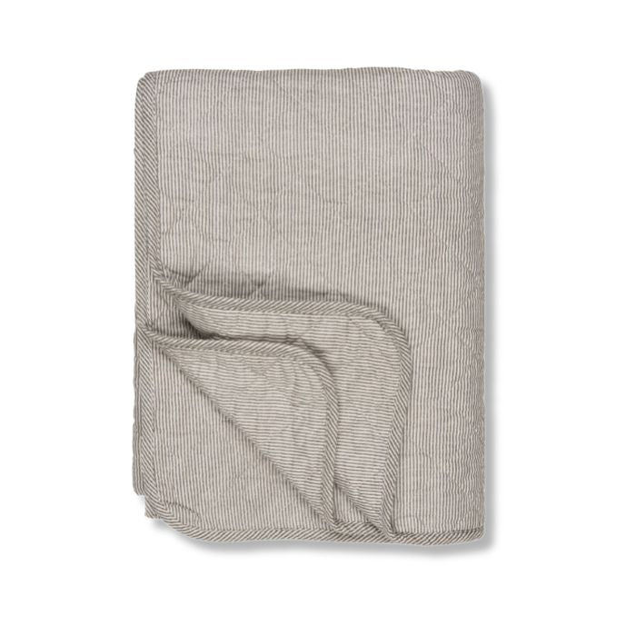 IB Laursen Quilt gestreift in Weiß und Erdfarben bei Mekea