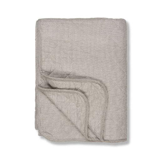 IB Laursen Quilt gestreift in Weiß und Erdfarben bei Mekea