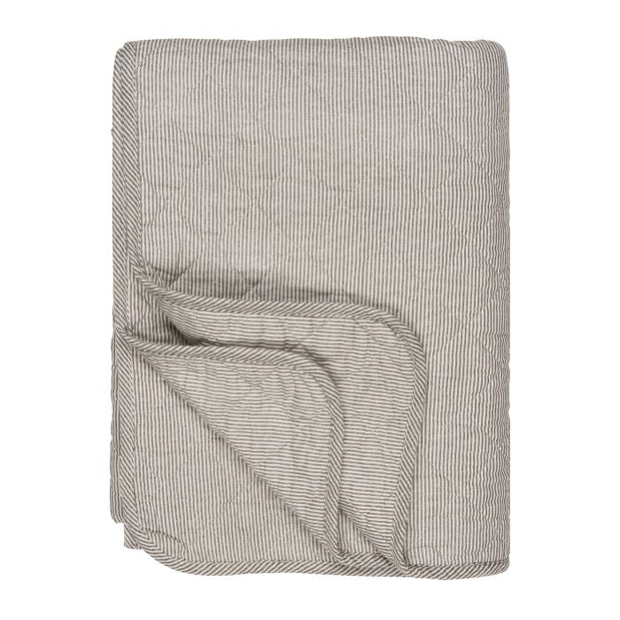 IB Laursen Quilt gestreift in Weiß und Erdfarben bei Mekea