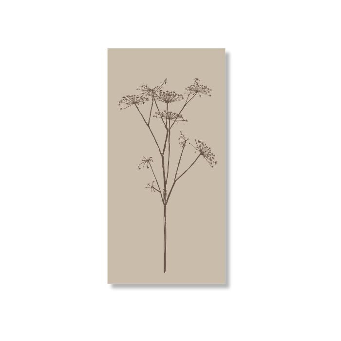 IB Laursen Papierserviette 10×20 cm beige mit brauner Doldenblume