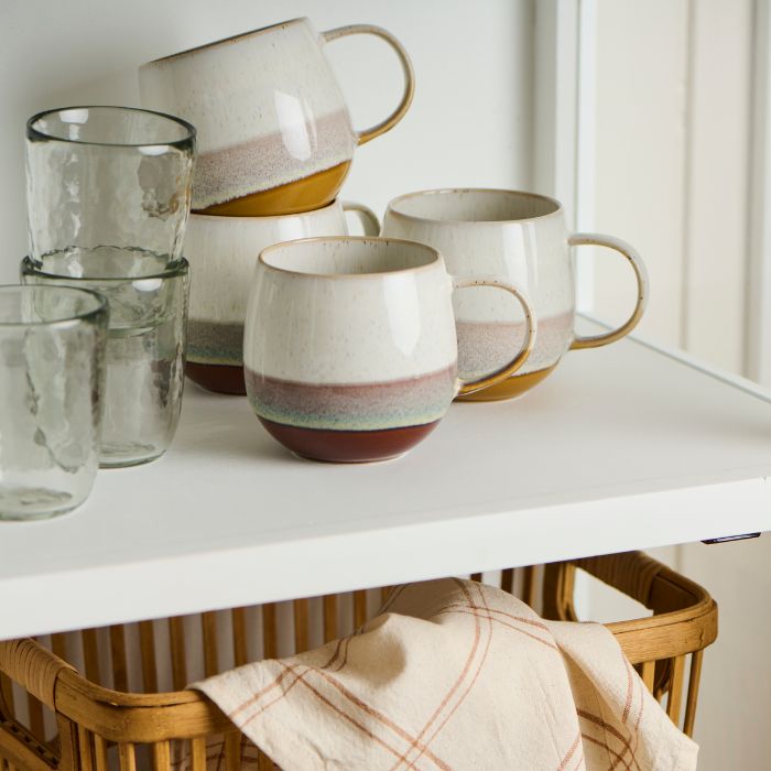 IB Laursen Tasse Agneta Steingut Mustard Muster 400 ml skandinavisches Design