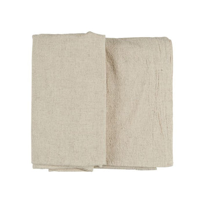 IB Laursen Tischdecke quadratisch aus Baumwolle und Leinen in Leinenfarbe