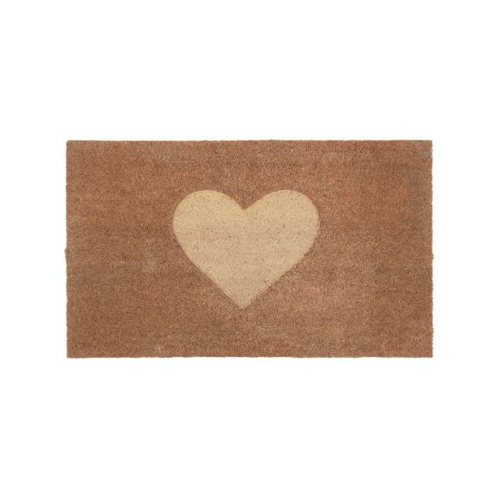 IB Laursen Türmatte mit Herzmotiv aus Kokosfasern