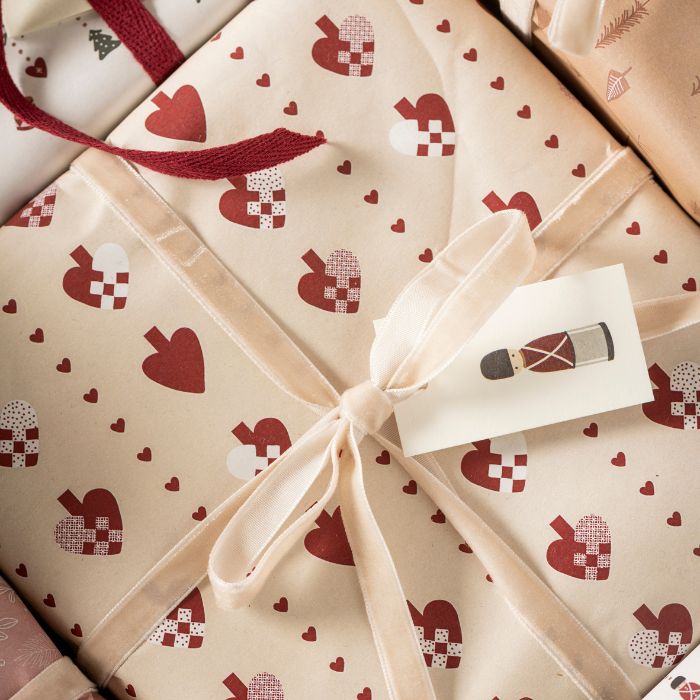 IB Laursen weiches Veloursband Naturfarbe