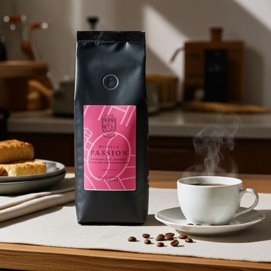 M’AMA Passion 250 g Kaffeebohnen in gemütlicher Szene bei Mekea