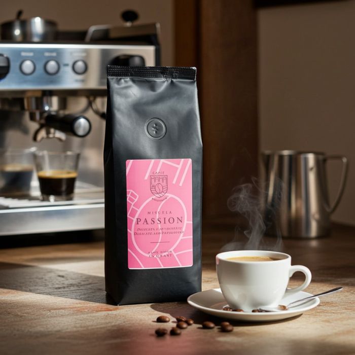 M’AMA Passion 250 g Kaffeebohnen in gemütlicher Szene bei Mekea