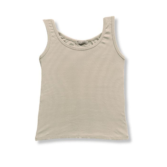 Mekea Damentanktop Beige Stretch Basic figurbetont One Size - Neutrale Ansicht