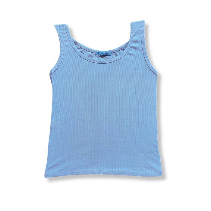 Mekea Damentanktop Hellblau Stretch Basic One Size