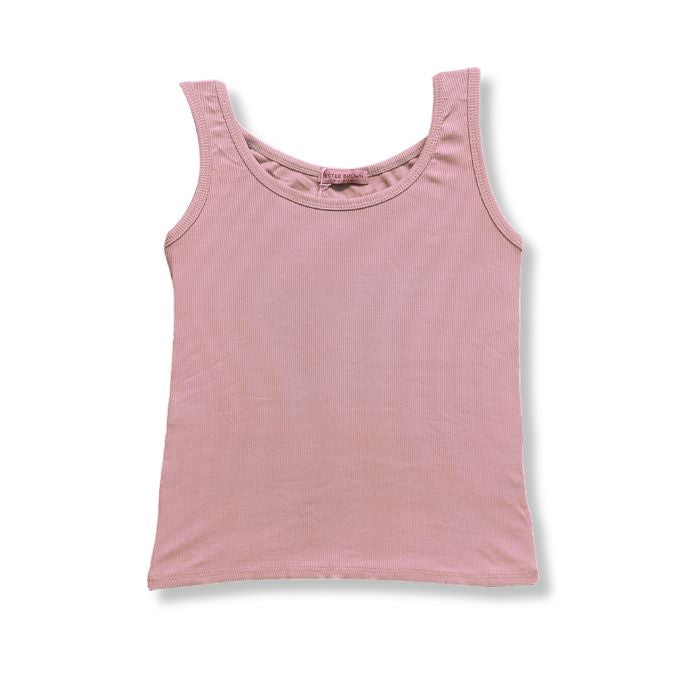 Mekea Tanktop Damen Altrosa figurbetont elastisch Italien - Neutrale Ansicht