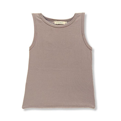 Mekea Baumwoll Tanktop Taupe Damen Basic Fit - Neutrale Ansicht