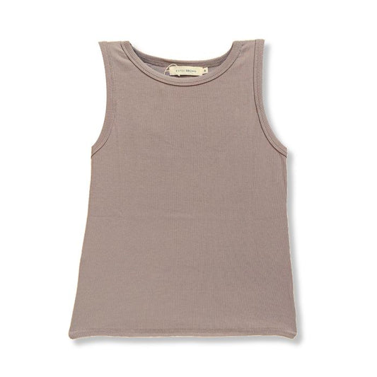 Mekea Baumwoll Tanktop Taupe Damen Basic Fit - Neutrale Ansicht