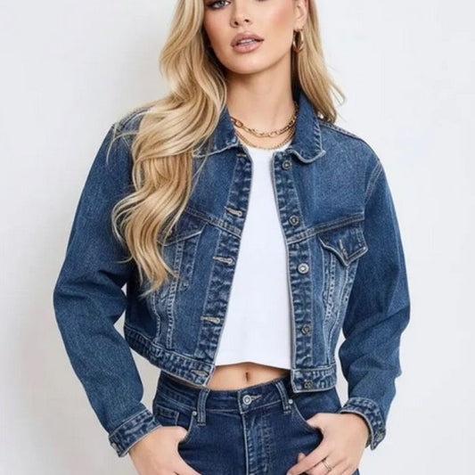Mekea Jeansjacke Blue Wash klassischer Denim Style