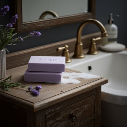 Greenman Seife – Nachtzeit mit Lavendel & Geranium, 100 g - Badezimmer Ambiente