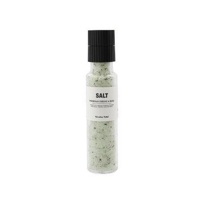 Nicolas Vahé Salz mit Parmesan und Basilikum in Keramikmühle