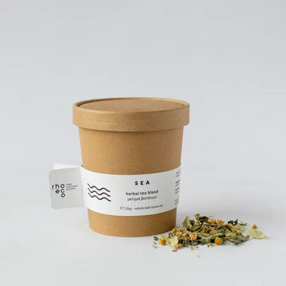 Produktfoto der rhoeco Sea Bio-Kräuterteemischung in der Verpackung