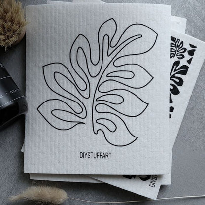 Schwammtücher Fallende Blätter – Nachhaltige Küchentücher im Herbstdesign