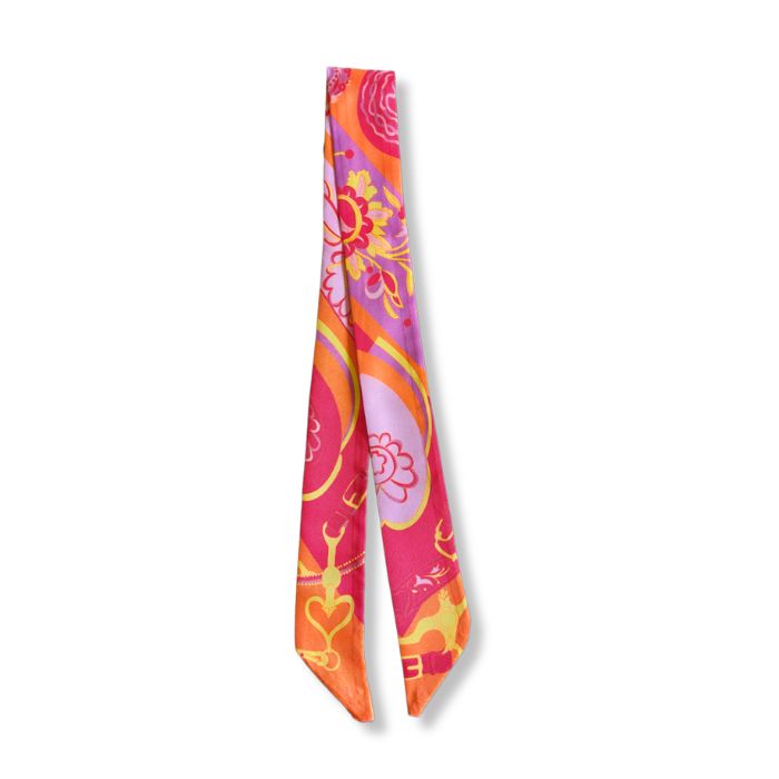 Twilly Bandana Blume Orange Flieder Rot Produktansicht Mekea