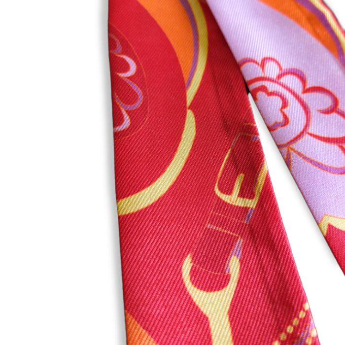Twilly Bandana Blume Orange Flieder Rot Produktansicht Mekea