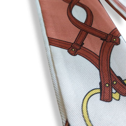 Twilly Bandana Zopfmuster Offwhite Hellbraun Braun schmales Accessoire Mekea